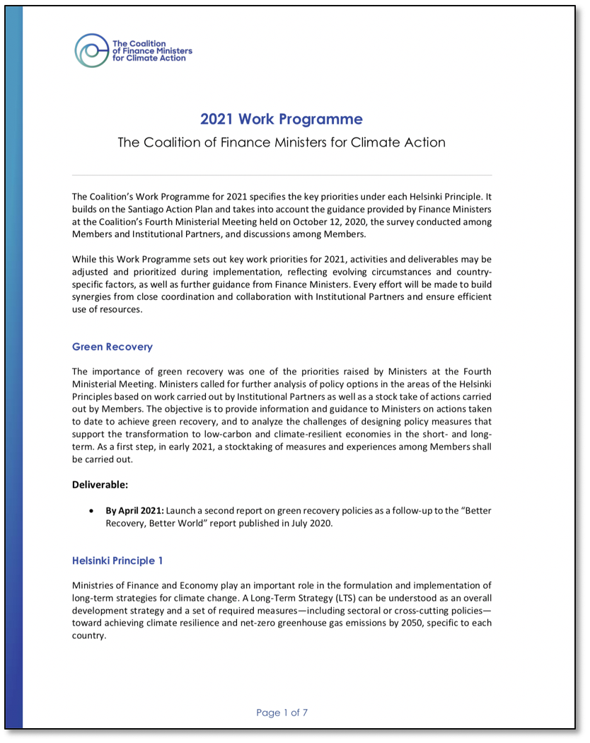 2021 Work Programme